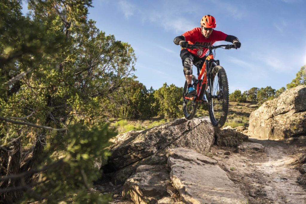 Mountain Biker riding in Fruita Colorado