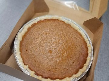 A pumpkin pie from Hailie's Oven.