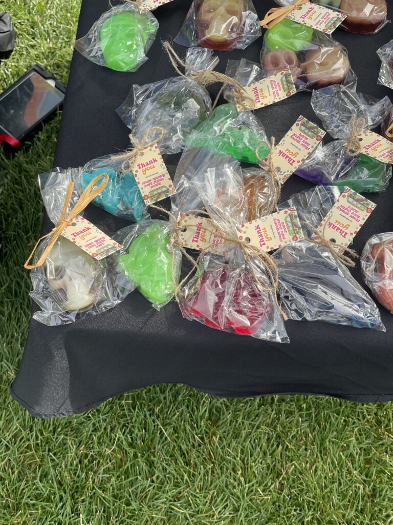 Homemade soap in different shapes at the Fruita Farmers Market.