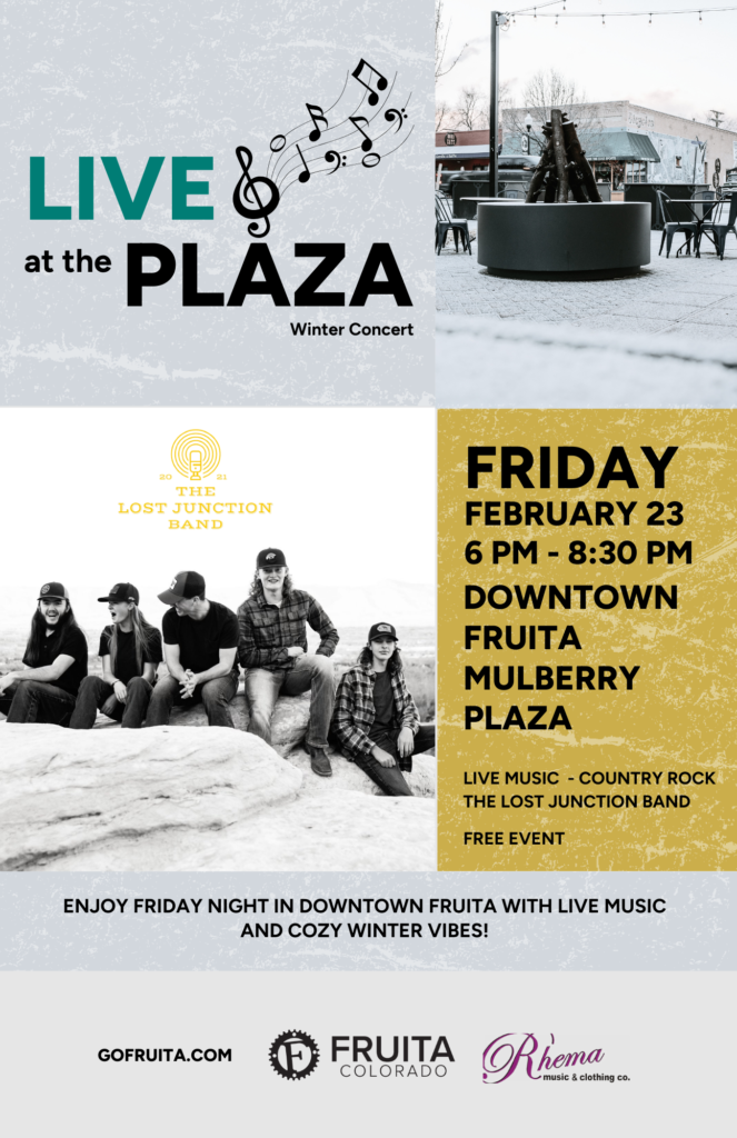 The promotional poster for Live at the Plaza with a picture of the five band members.
