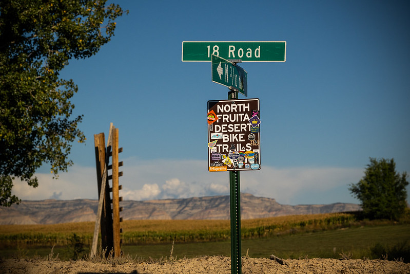 The sign pointing to 18 Road.