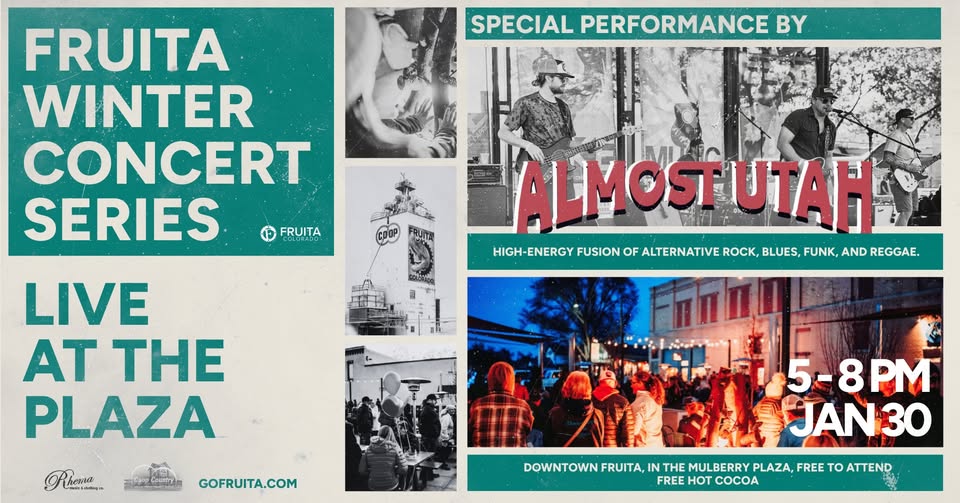 A poster for the third annual Winter Concert featuring Almost Utah.